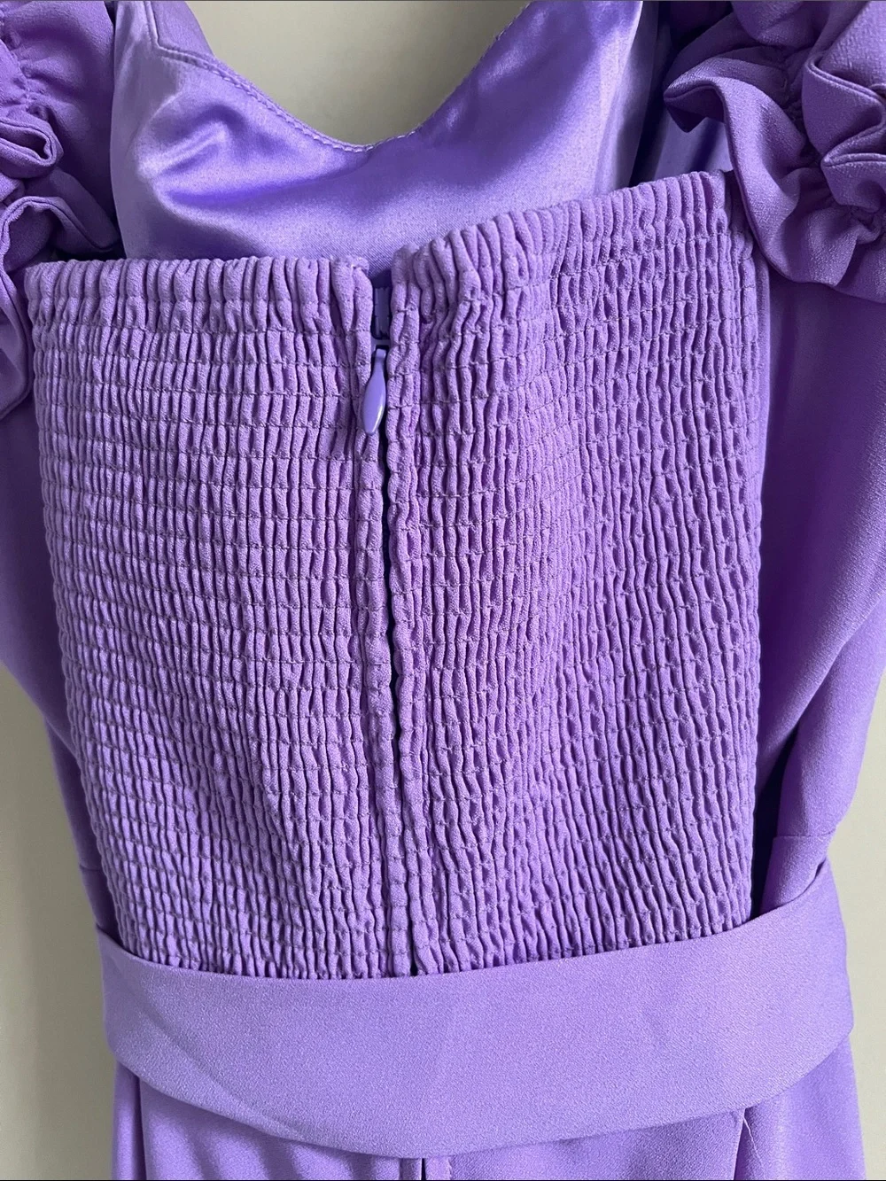 Lilly Pulitzer Purple Ruffled Strap pantsuit jumpsuit 14 belted formal